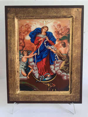 Icona stampata con cornice a rilievo  Madonna dei Nodi