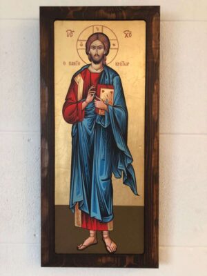 Icona serigrafata con cornice cm. 25x55