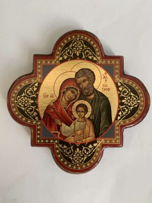 Icona serigrafata  Sacra Famiglia Fiore della  Vita