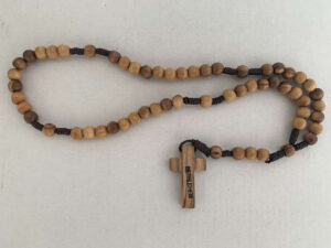 Rosario in legno di ulivo, cm. 32
