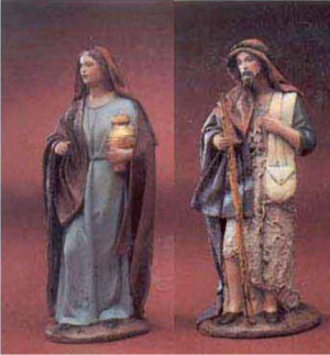 Pastorella Samaritana con anfora, in terracotta da cm. 21