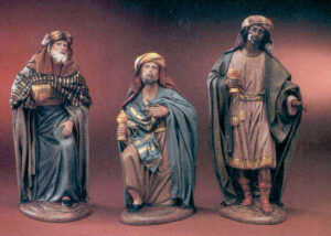 Set 3 Re Magi in terracotta vestita