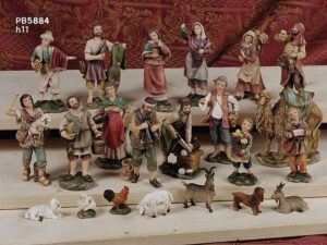 Set 22 figure in resina per presepe da cm. 10/12