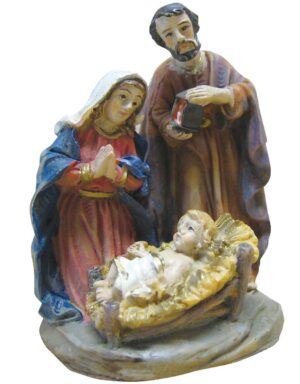 Sacra Famiglia in resina h. cm. 6