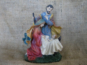 Sacra Famiglia in resina da cm. 15