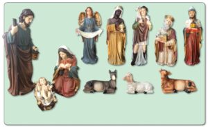 Set Natività in resina 11 pezzi